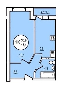 Купить 1-комнатную квартиру