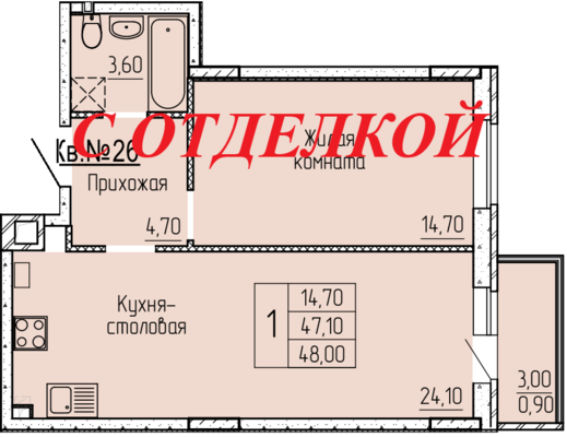 Купить 1-комнатную квартиру