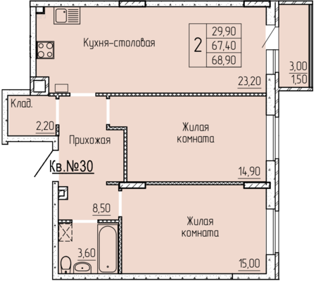 Купить 2-комнатную квартиру