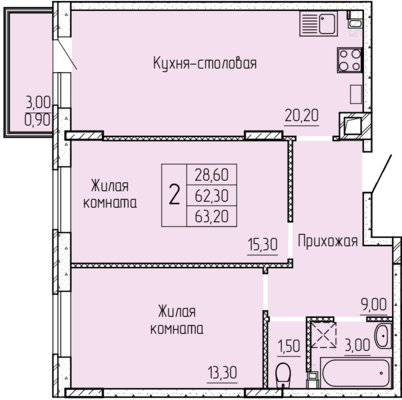 Купить 2-комнатную квартиру