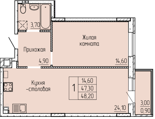 Купить 1-комнатную квартиру