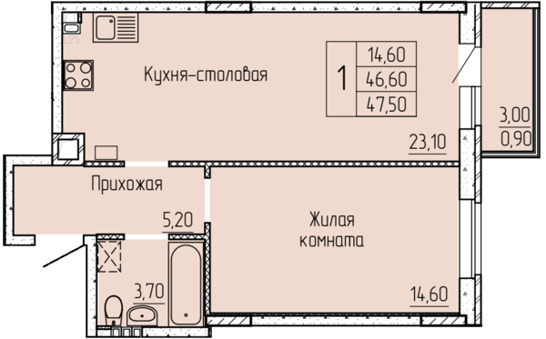 Купить 1-комнатную квартиру