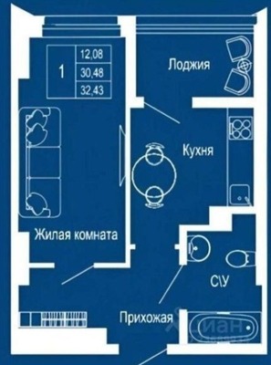Купить 1-комнатную квартиру