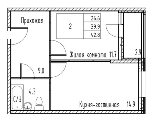 Купить 2-комнатную квартиру
